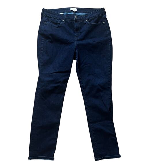 NYDJ Women's Straight Leg Lift Tuck Jeans Extremely Dark Wash Jeans  Size 14 - Picture 1 of 8